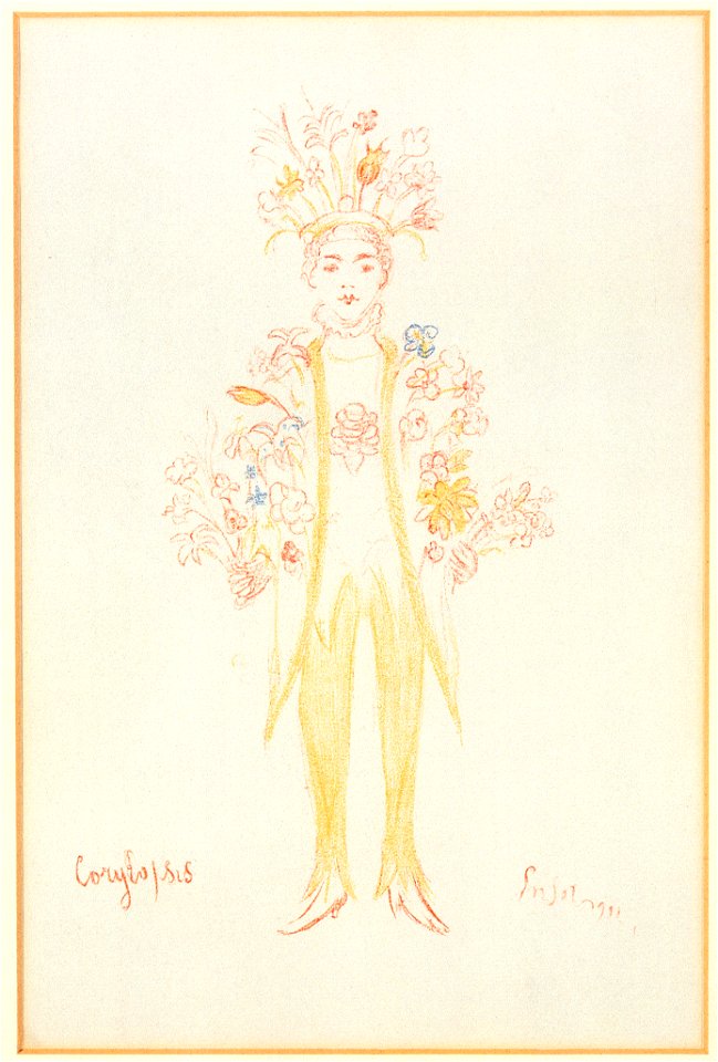 9. Corylopsis (uit- La Gamme d'Amour), James Ensor, Mu.ZEE Oostende, SM001678