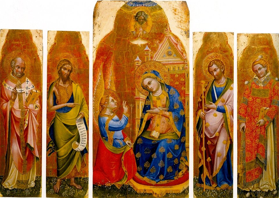 9 Lorenzo Veneziano, Annonciation Polyptych. 1371. Gallerie dell'Accademia, Venice