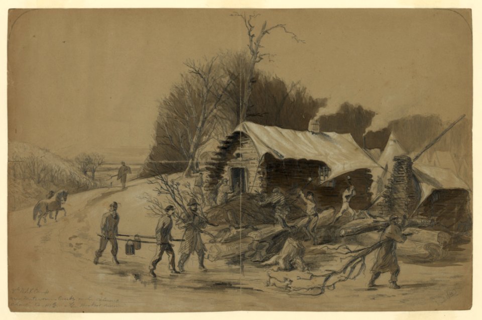 8th N.J.V. Camp near Matawoman (sic) Creek on the Potomac Charles Co. Md. = Gen Hooker's division LCCN2004661308