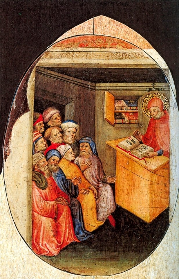 9 Nicolo di Pietro 1413-15. The Saint Teaching Rhetoric. Pinacoteca, Vatican.
