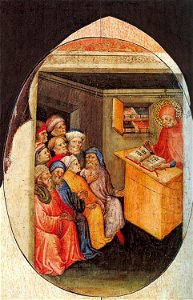 9 Nicolo di Pietro 1413-15. The Saint Teaching Rhetoric. Pinacoteca, Vatican.