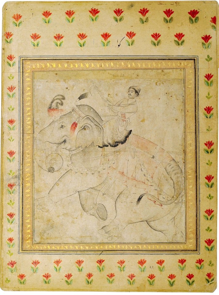 98 A Royal Elephant and Rider, Ahmadnagar, 1590-1600, Ranros Universal, S.A., British Virgin Islands