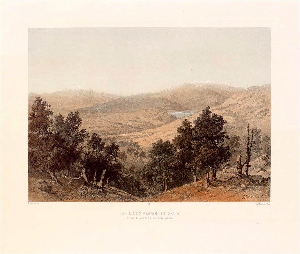 96.Les monts Hermon et Sunnin, vue de le crete oriental du Liban