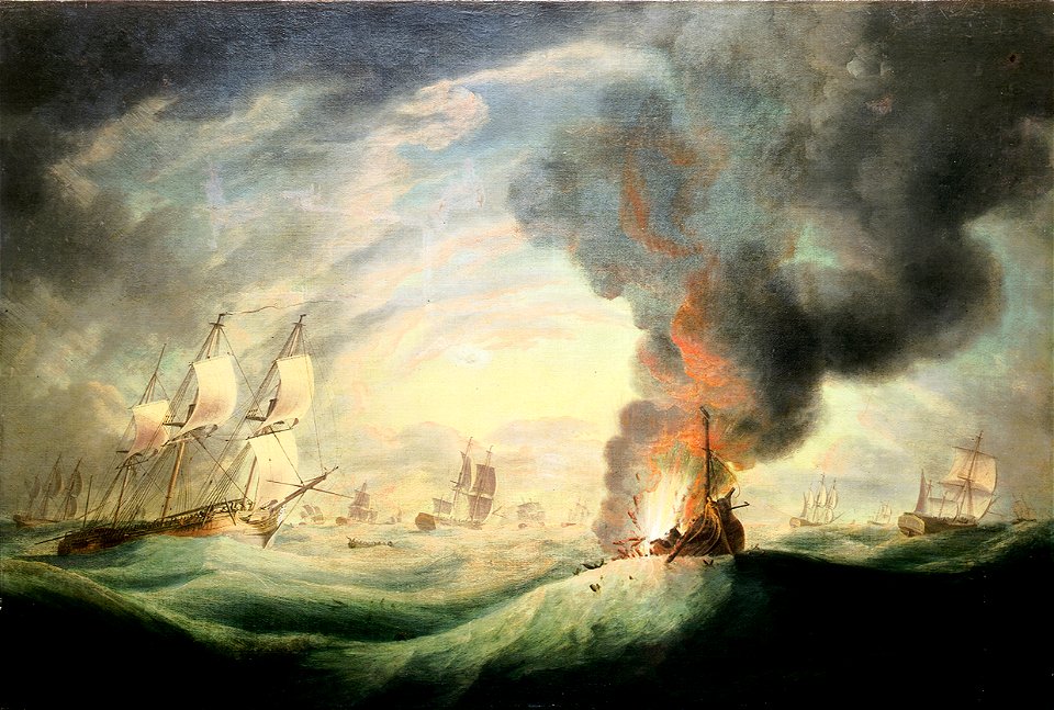900 Loss of HMS Ramillies, September 1782 blowing up of the wreck
