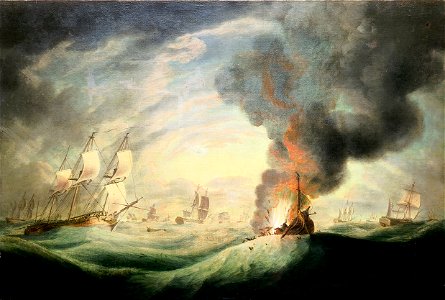 900 Loss of HMS Ramillies, September 1782 blowing up of the wreck