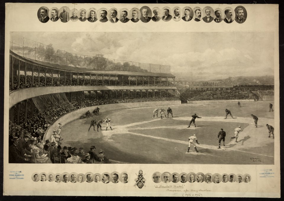 A baseball match - Hy. Sandham, Boston 1894. LCCN2008678786