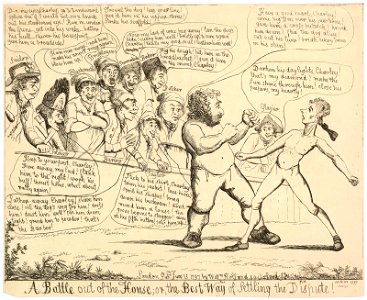 A Battle out of House; or, the Best Way of settling the dispute (BM 1868,0808.6642)