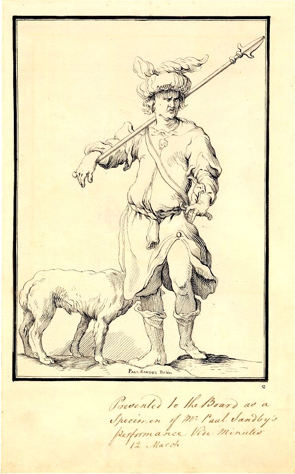 A bandit with a halbert by Paul Sandby