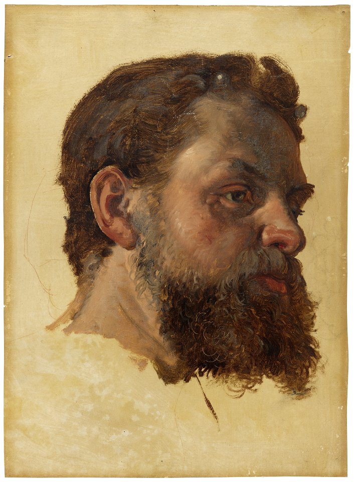 A Bearded Man. Study (Jørgen Roed) - Nationalmuseum - 212141