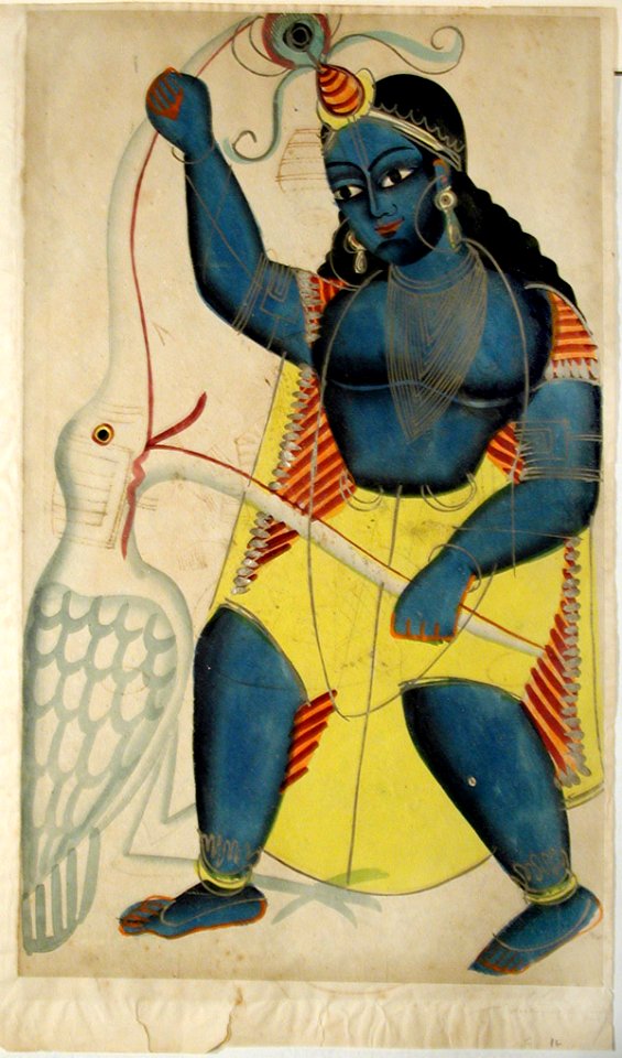 A Bengali Lady; Krishna Killing the Demon, Bakasura (6125147052)