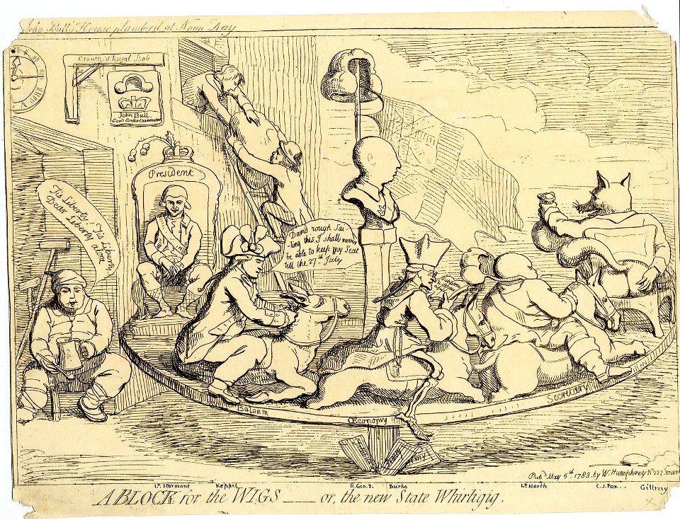 A block for the wigs - or, the new state whirligig. (BM 1851,0901.142)