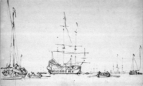 A boeier and a Dutch flagship at anchor RMG PW7024