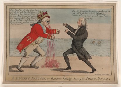 A boxing match, or another bloody nose for John Bull - W. Charles, del et sculp. LCCN2002708982