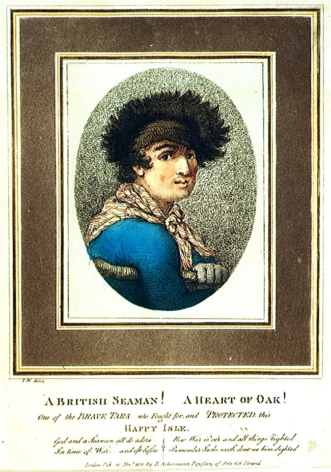 A British Seaman! A Heart of Oak! One of the Brave Tars who Fought for and Protected this Happy Isle. (caricature) RMG PU4785
