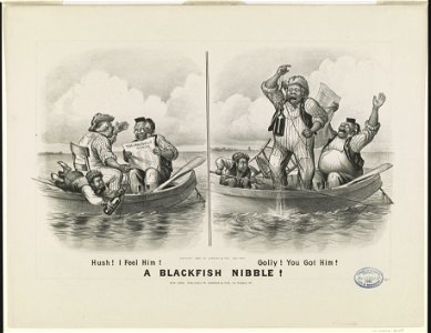 A blackfish nibble!- Hush! I feel him! Golly! You got him! LCCN90711929