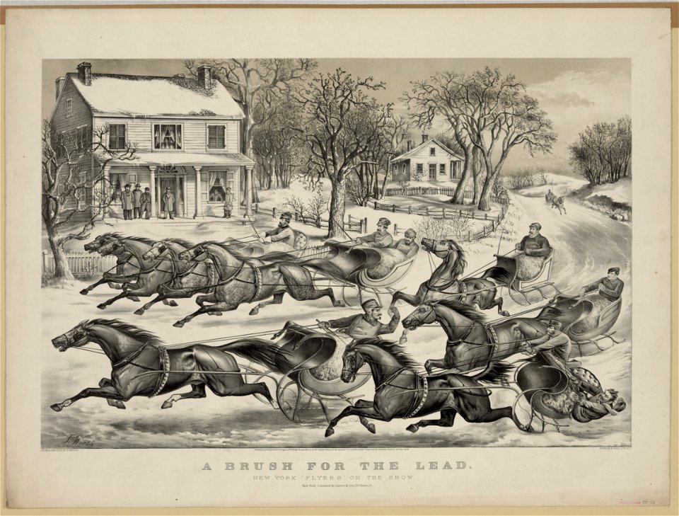 A brush for the lead- New York Flyers on the snow LCCN90713010