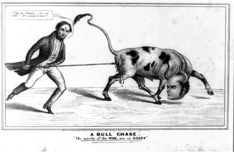 A bull chase. The words of the wise, are as goads LCCN2008661339