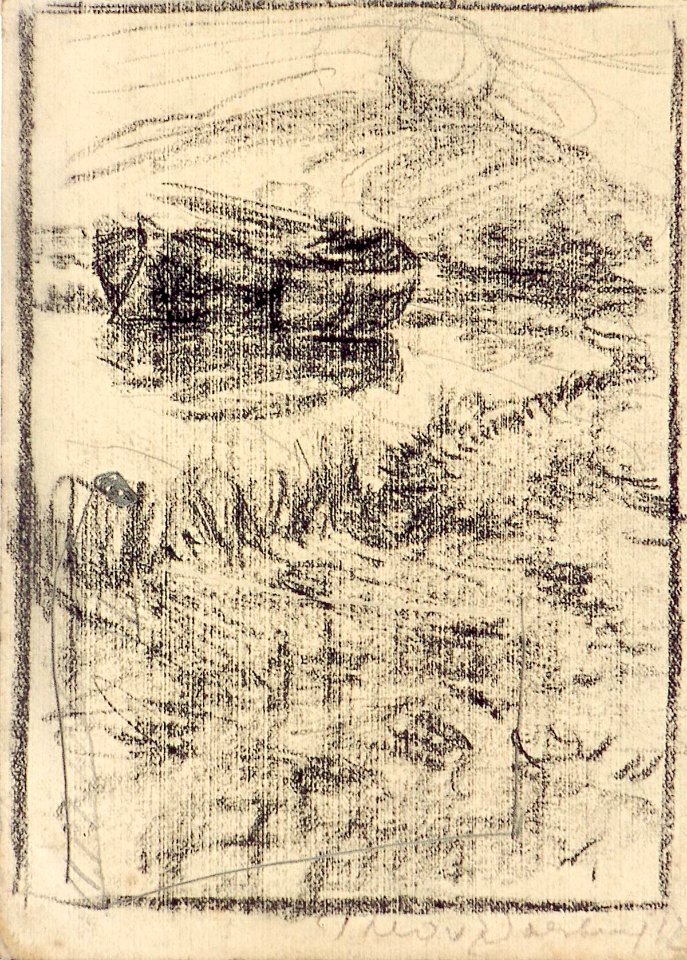 A Boat Moored by the Waterside by Theo van Doesburg Centraal Museum AB4494