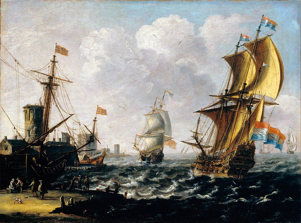 A Castro, Lorenzo - Dutch Levanters in a Rough Sea - Google Art Project