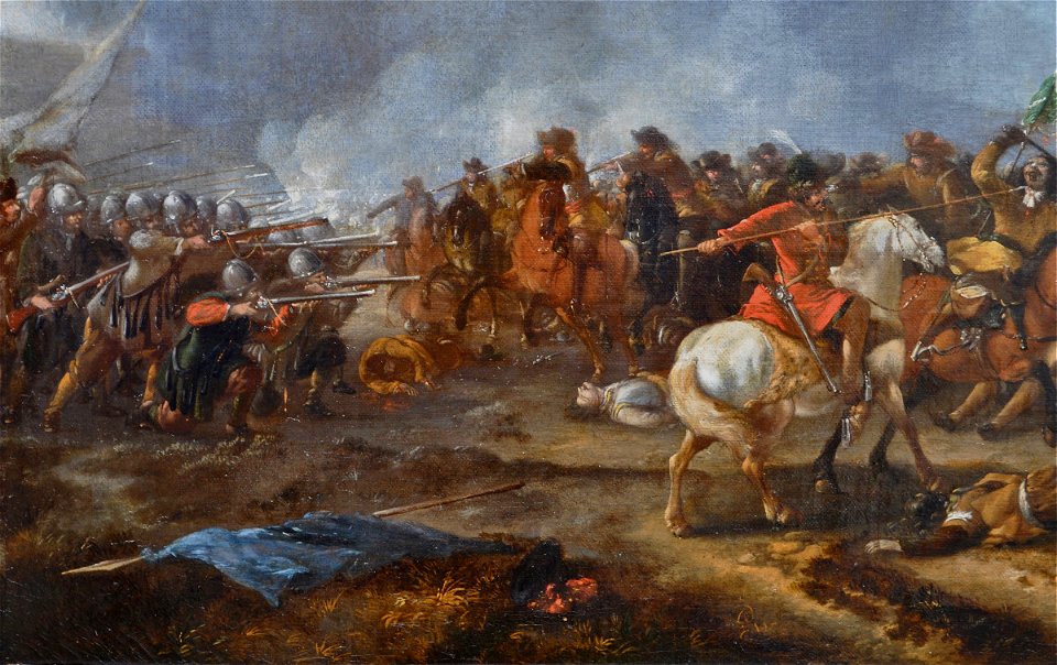 A cavalry battle scene by Philips Wouwerman (detail) 04