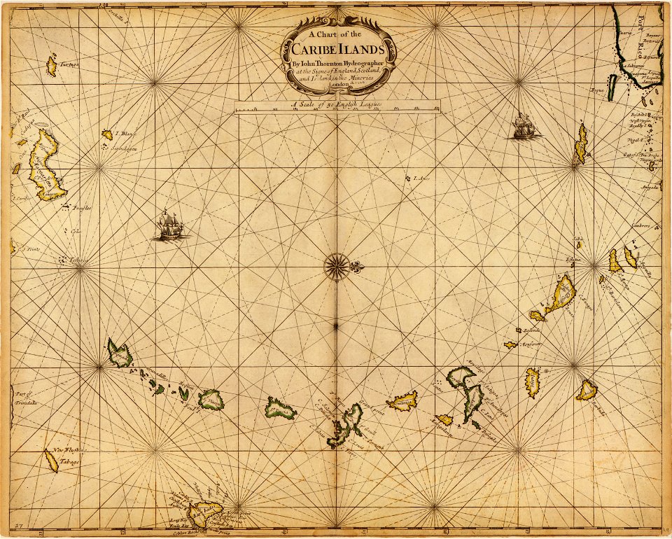 A chart of the Caribe Ilands (sic) LOC 2007633672