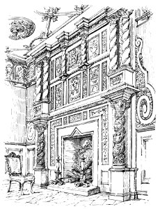 A chimney-piece (An Old English Home and Its Dependencies)