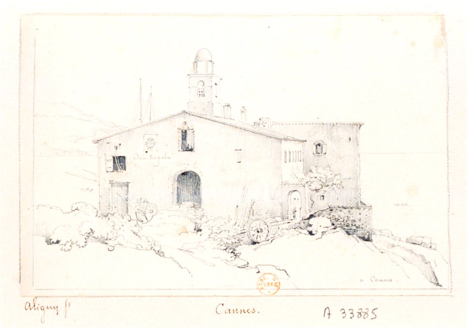 A Cannes. Maison située au bord de la mer (Claude-Félix-Théodore d'Aligny)