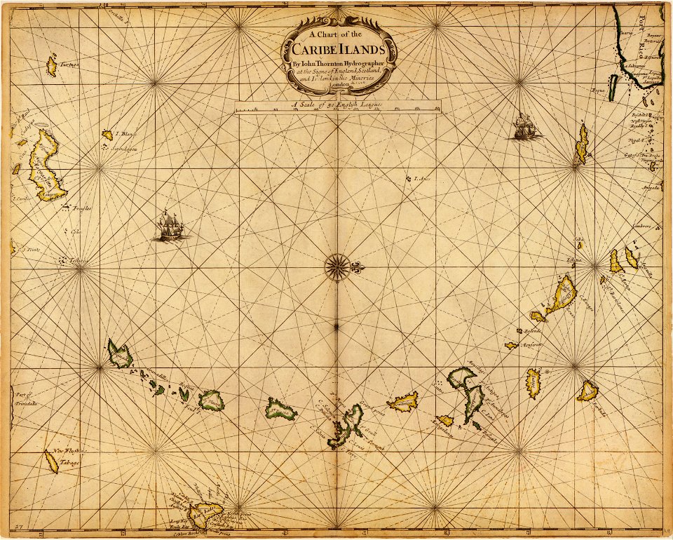 A chart of the Caribe Ilands (sic) LOC 2007633672