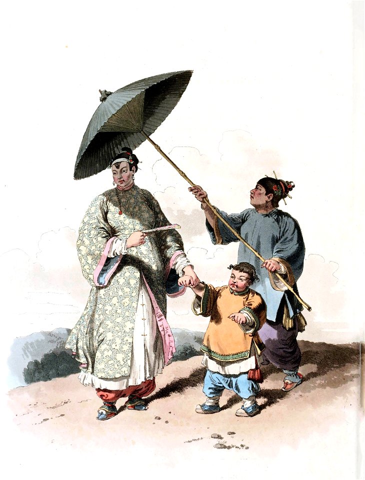 A CHINESE LADY AND HER SON