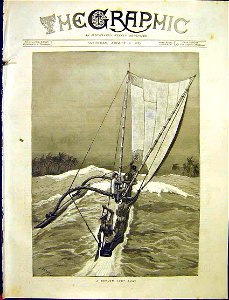 A Ceylon Surf Boat - The Graphic 1887