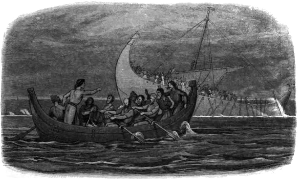 A Chronicle of England - Page 135 - Wreck of the White Ship (bw)