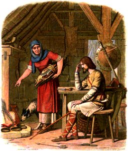 A Chronicle of England - Page 050 - Alfred in the Neatherd's Cottage