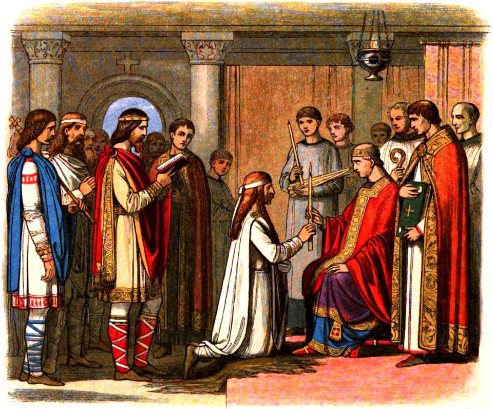 A Chronicle of England - Page 052 - Baptism of King Guthorm