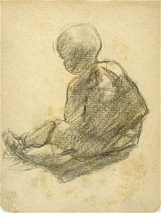 A Child, Sitting, Seen from behind by Theo van Doesburg Centraal Museum AB4548