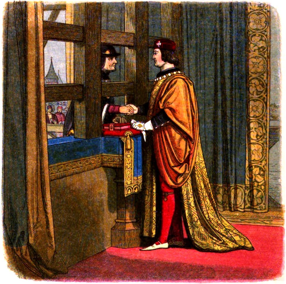 A Chronicle of England - Page 428 - Meeting of Edward IV and Louis XI at Pecquigny