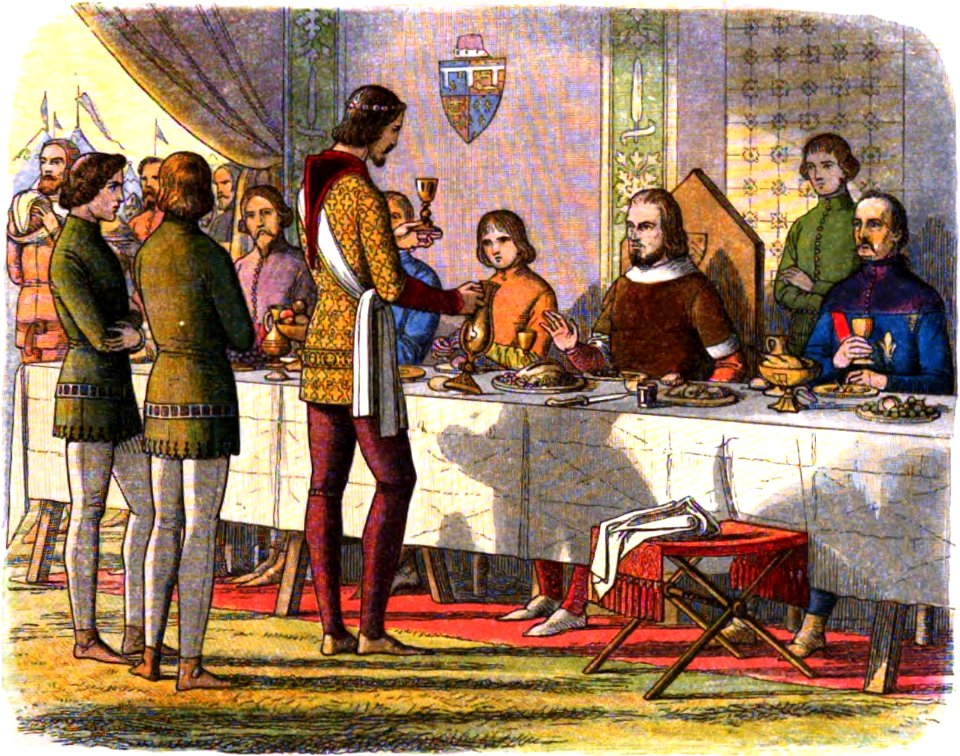 A Chronicle of England - Page 309 - The Prince Serves King John at Table