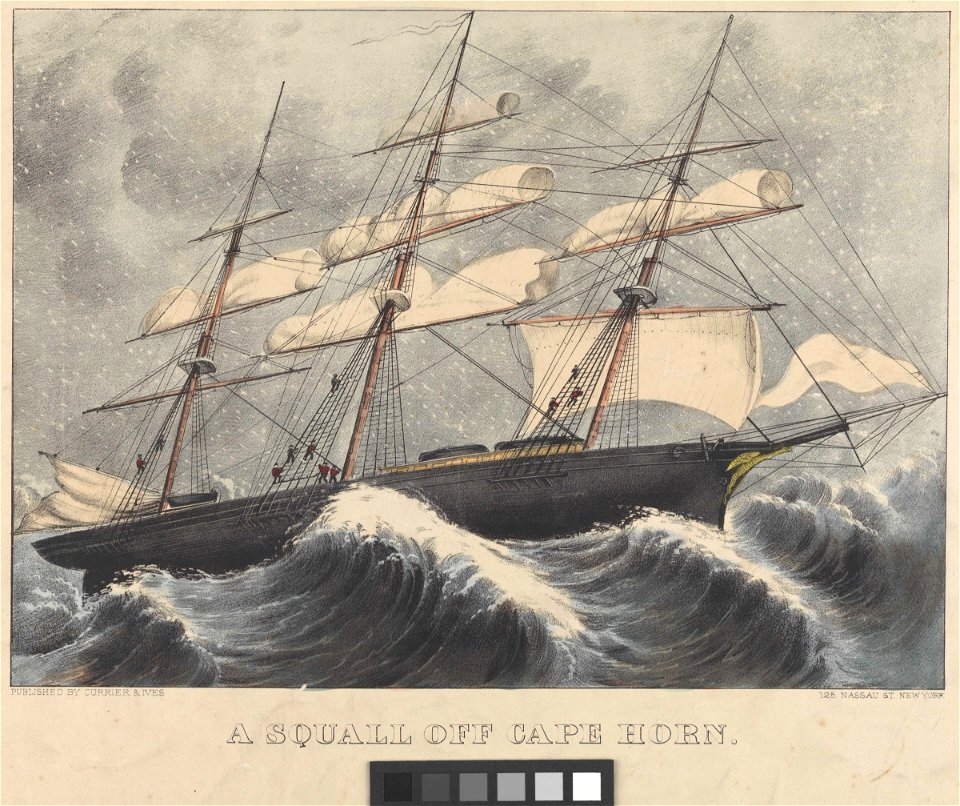 A Clipper in a Squall off Cape Horn - 1860 RMG py0663