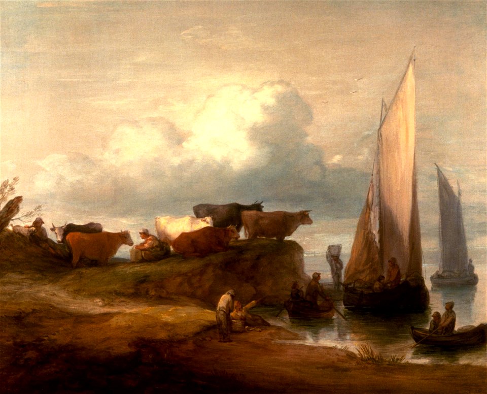 A Coastal Landscape-1784) by Thomas Gainsborough