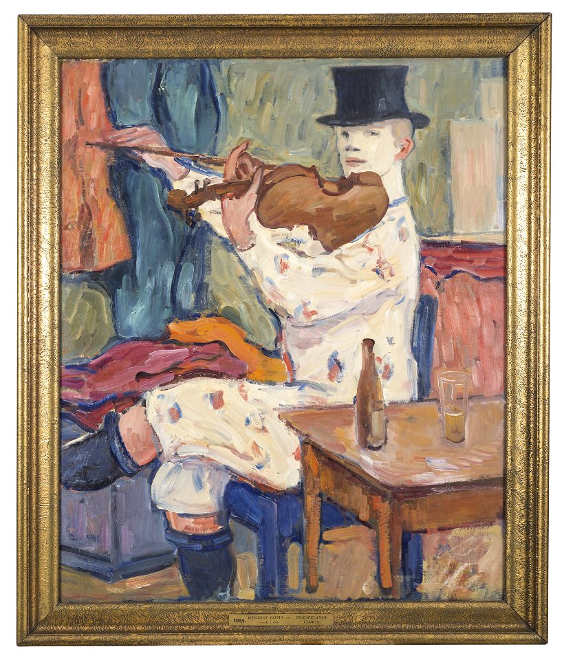 A Clown Playing the Violin (Gösta von Hennigs) - Nationalmuseum - 18920