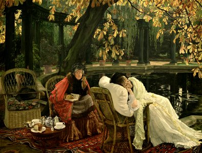 A Convalescent - James Tissot. Free illustration for personal and commercial use.