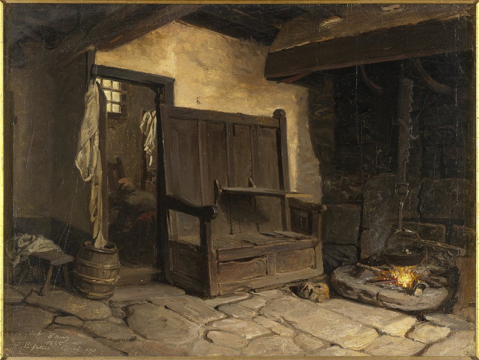 A Cottage Interior. Study (Wilhelm Wallander) - Nationalmuseum - 20769