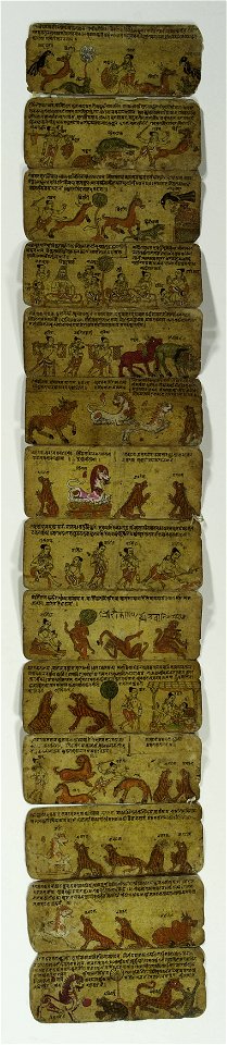 A concertina manuscript, various animal pictures (6124501285)
