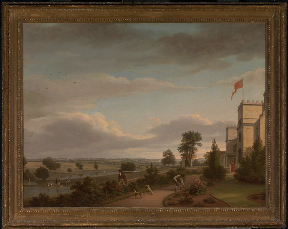 A Country House in a River Landscape, Previously Identified as Oatlands - Google Art Project