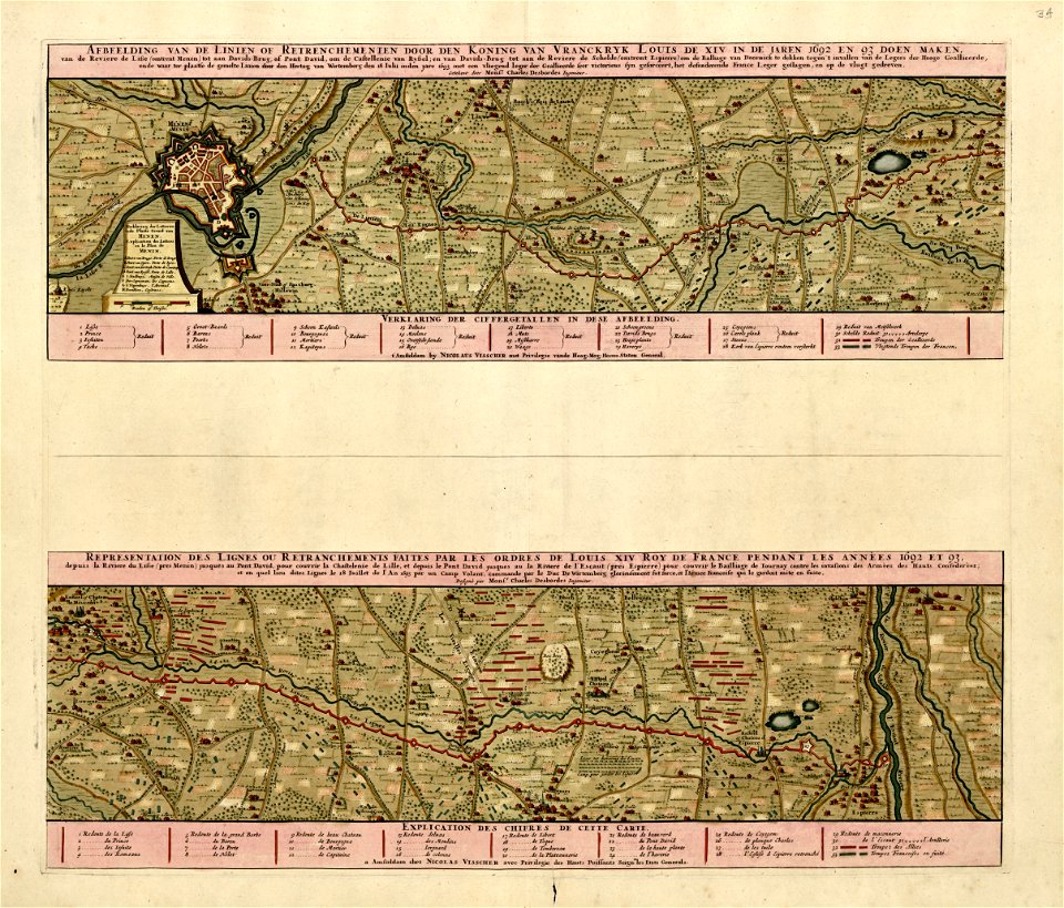A collection of plans of fortifications and battles, 1684-1709 - (Europe) LOC 2008621715-7