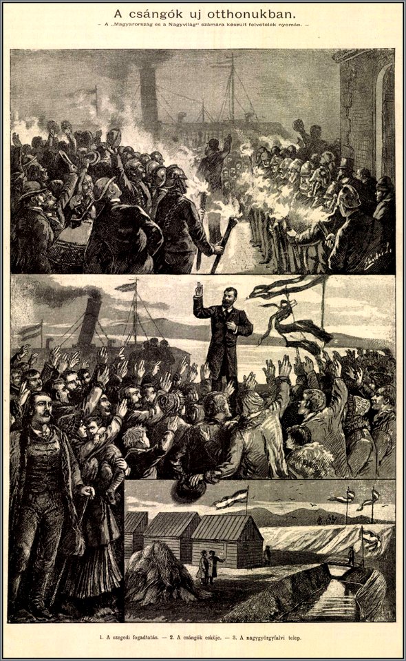 A csángók új otthonukban. Mo. és a Nagyvilág, 1883