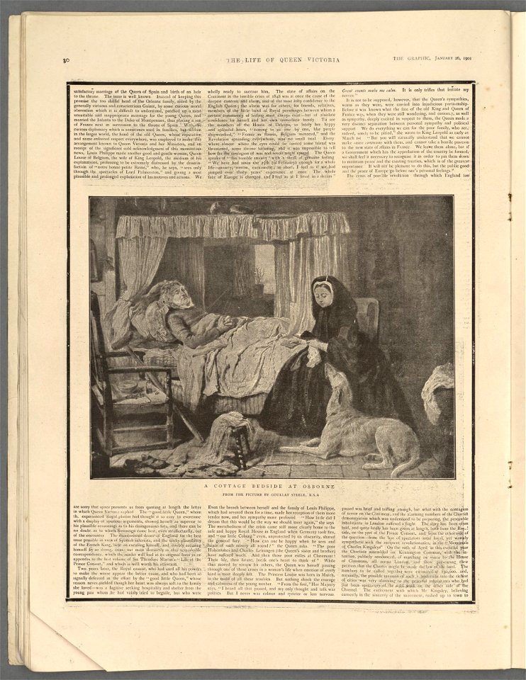 A cottage bedside at Osborne (5254878)