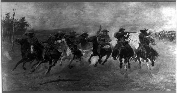 A dash for timber) - Frederic Remington, 1889 LCCN90707580