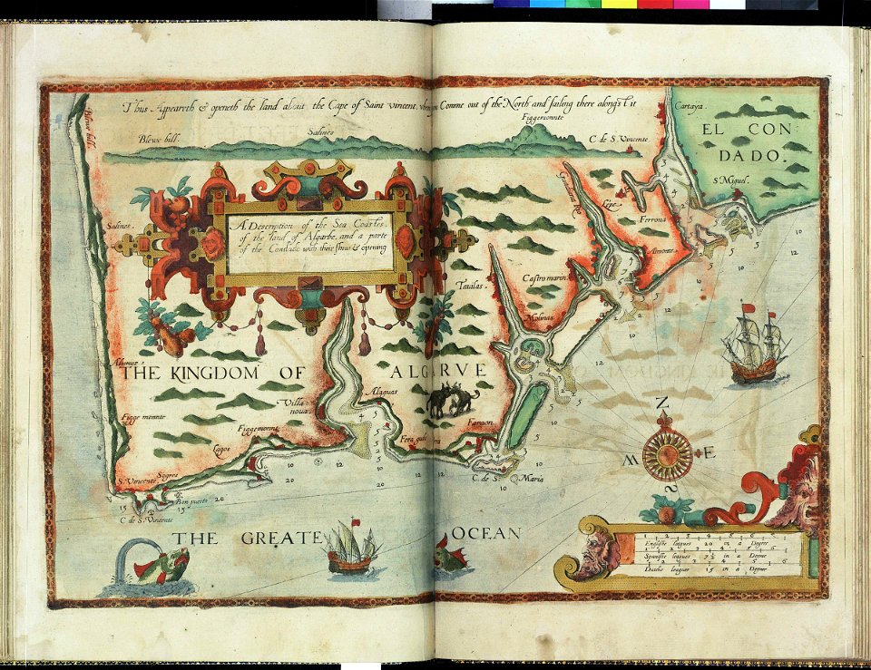 A description of the sea coastes, of the land of Algarbe, and a parte of the Condado with their shew and opening RMG F8004