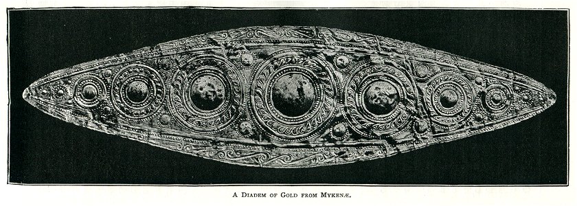 A diadem of Gold from Mykenae - Mahaffy John Pentland - 1890