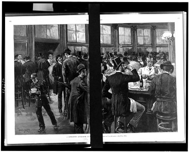 A Down-town lunch-room in New York - drawn by T. de Thulstrup. LCCN92522167